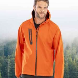 Result Recycled Three Layer Printable Hooded Soft Shell Jacket