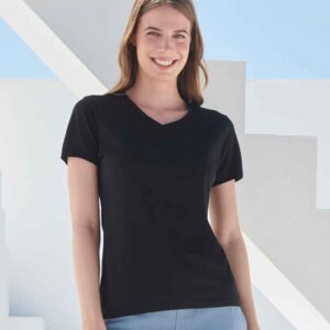 SF Clothing Ladies Feel Good Stretch V Neck T-Shirt