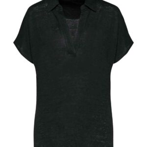 Spasso Ladies Linen Polo Shirt