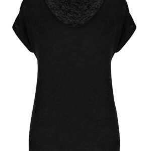 Spasso Ladies V Neck Linen T-Shirt