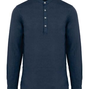 Spasso Washed Mao Collar Shirt