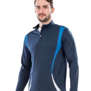 Spiro Unisex Zip Neck Trial Training Top
