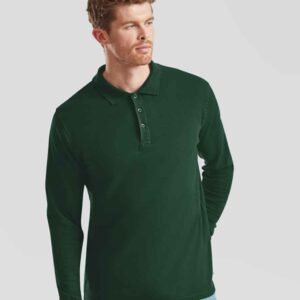 Fruit of the Loom Premium Long Sleeve Cotton Piqué Polo Shirt