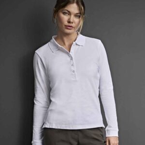 Tee Jays Ladies Luxury Stretch Long Sleeve Polo Shirt