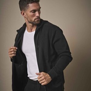 Tee Jays Ribbed Interlock Full Zip Hooded Sweatshirt