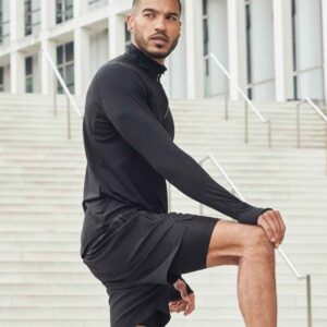 Tombo Long Sleeve Zip Neck Performance Top