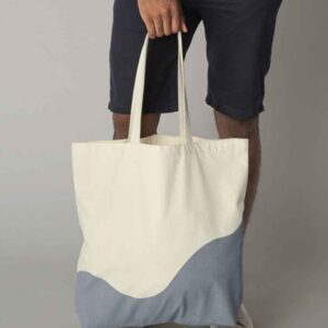 Westford Mill Organic Cotton Wave Print Maxi Tote Bag