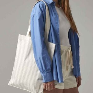 Westford Mill Striped Organic Cotton Tote Bag
