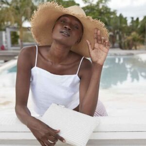 Westford Mill Striped Organic Cotton Accessory Pouch