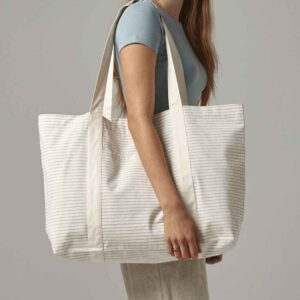 Westford Mill Striped Organic Cotton Shopper