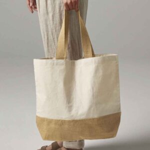 Westford Mill Jute Base Canvas Tote Bag