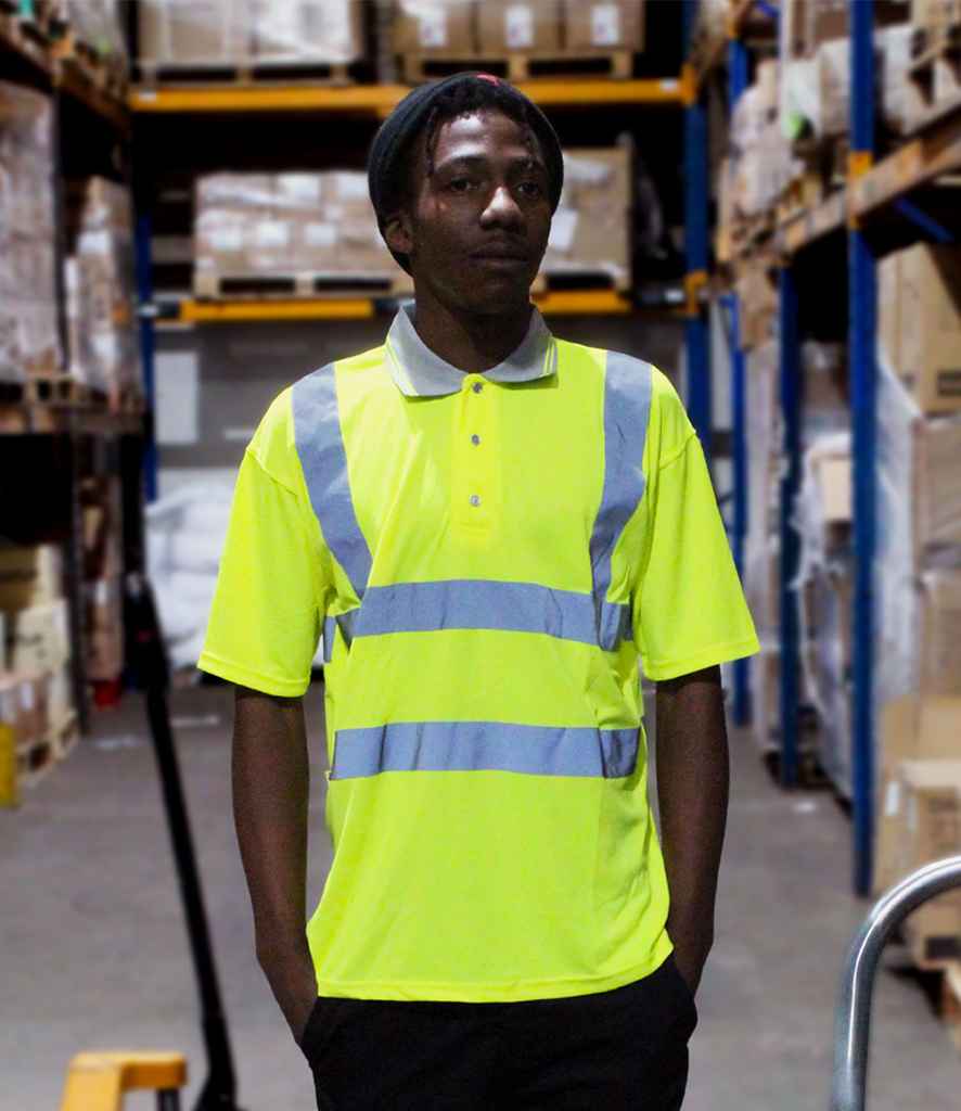 Warrior Hi-Vis Polo Shirt - Image 2