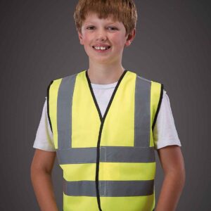 Yoko Kids Hi-Vis Two Band and Braces Waistcoat